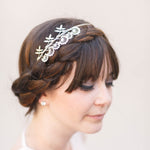 silver wildflower headband