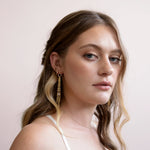 Bella - Gold Chain + Herkimer Diamond Fringe Earrings