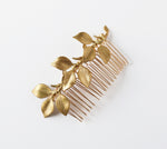 gold bridal comb