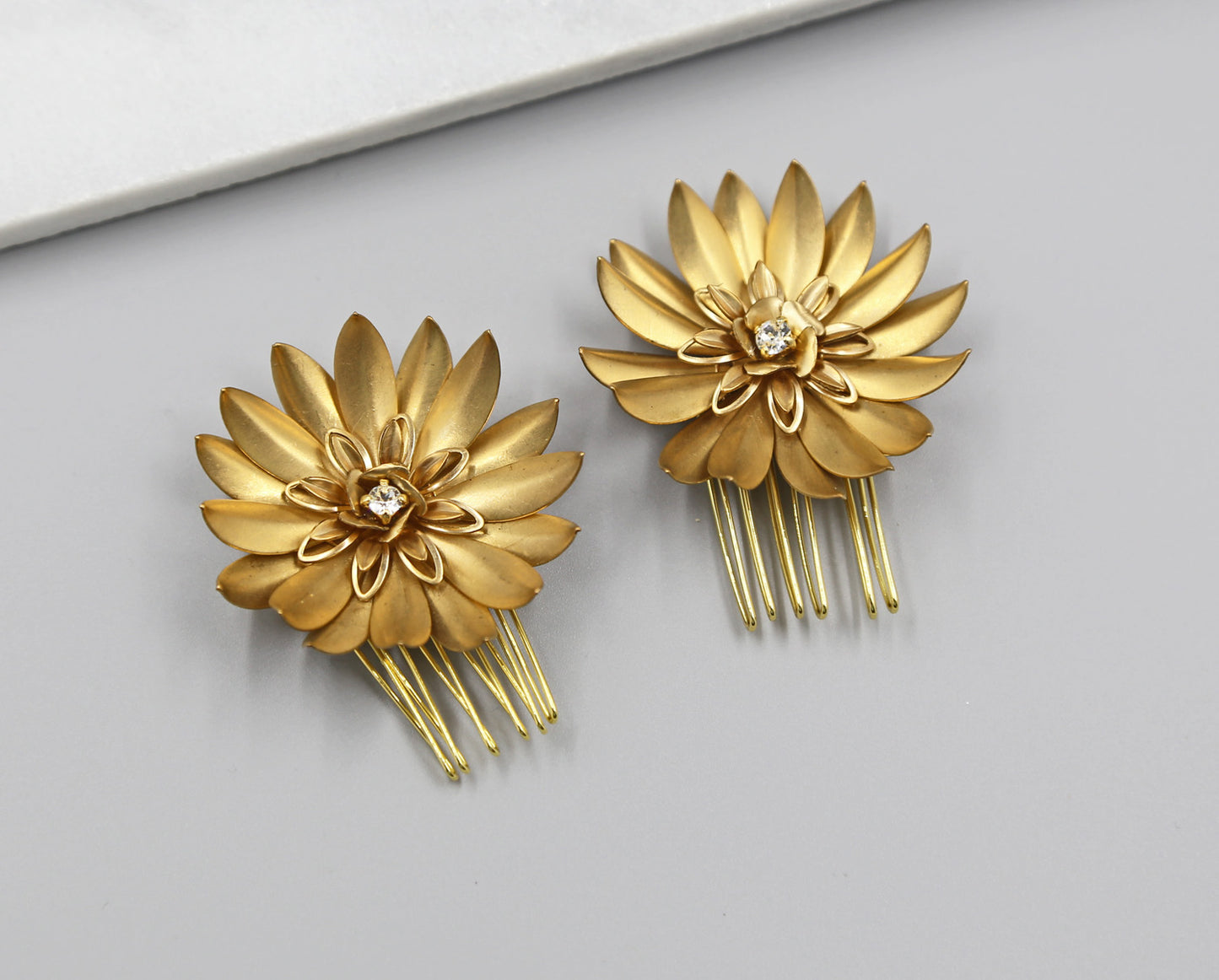 Dahlia Mini Combs, Set of Two, Hairpiece, Wedding Accessory, Bridal, Hair Clip, Hair Accessories