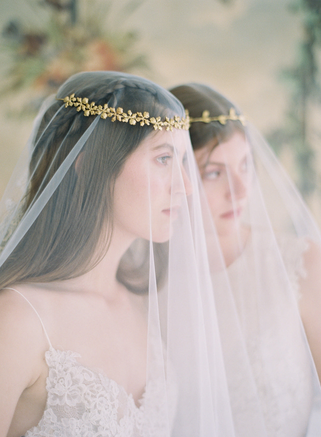 gold flower wedding crown