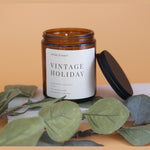 Vintage Holiday Candle - Scented Holiday Candle, Scents of pine and warm spice