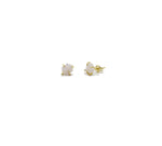 Hexagon Natural Druzy Stud Earrings