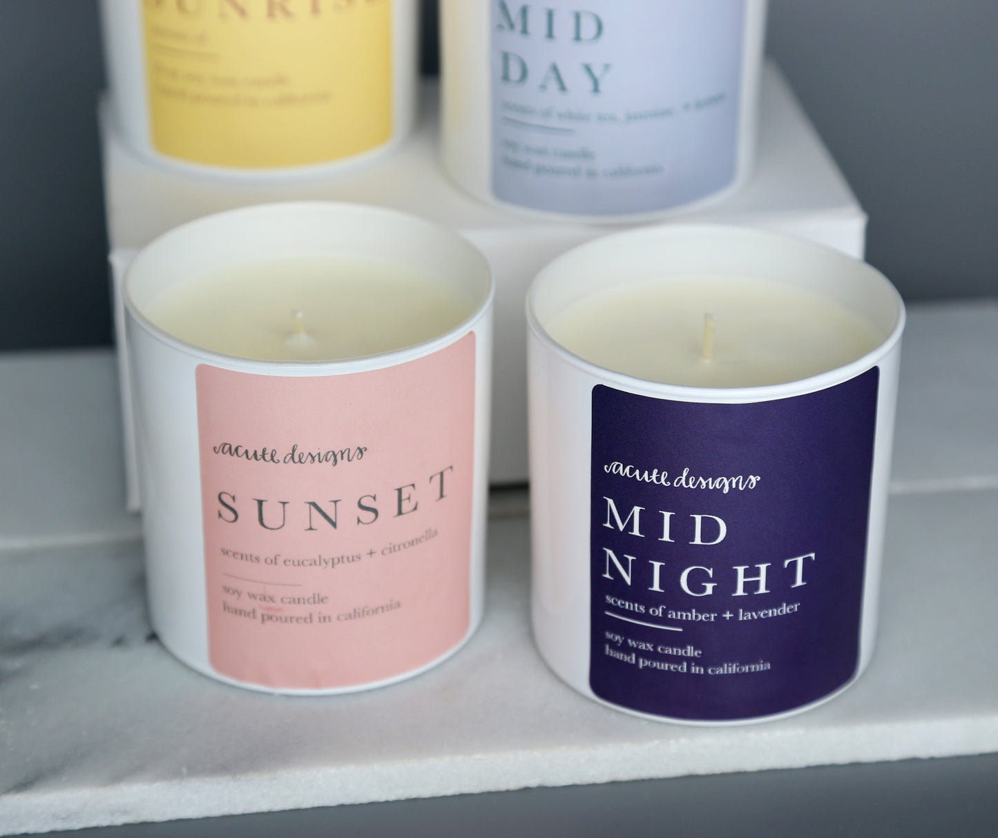 Day Long Candles - Luxe spa candles (white vessel), Scented Candles, Tumbler Candles