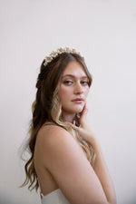 Muriel - Gold and White Flower Crown