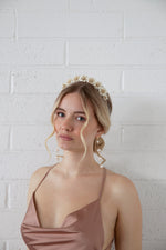 Muriel - Gold and White Flower Crown