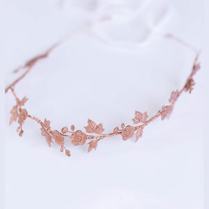 rose gold flower crown