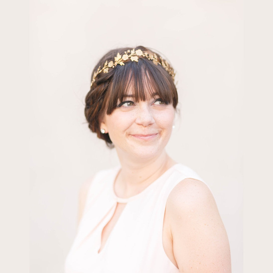 gold flower crown