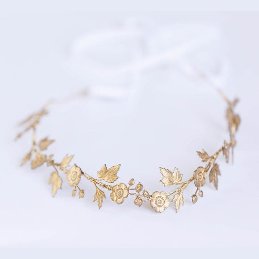 gold wildflower crown