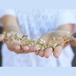 gold wildflower crown