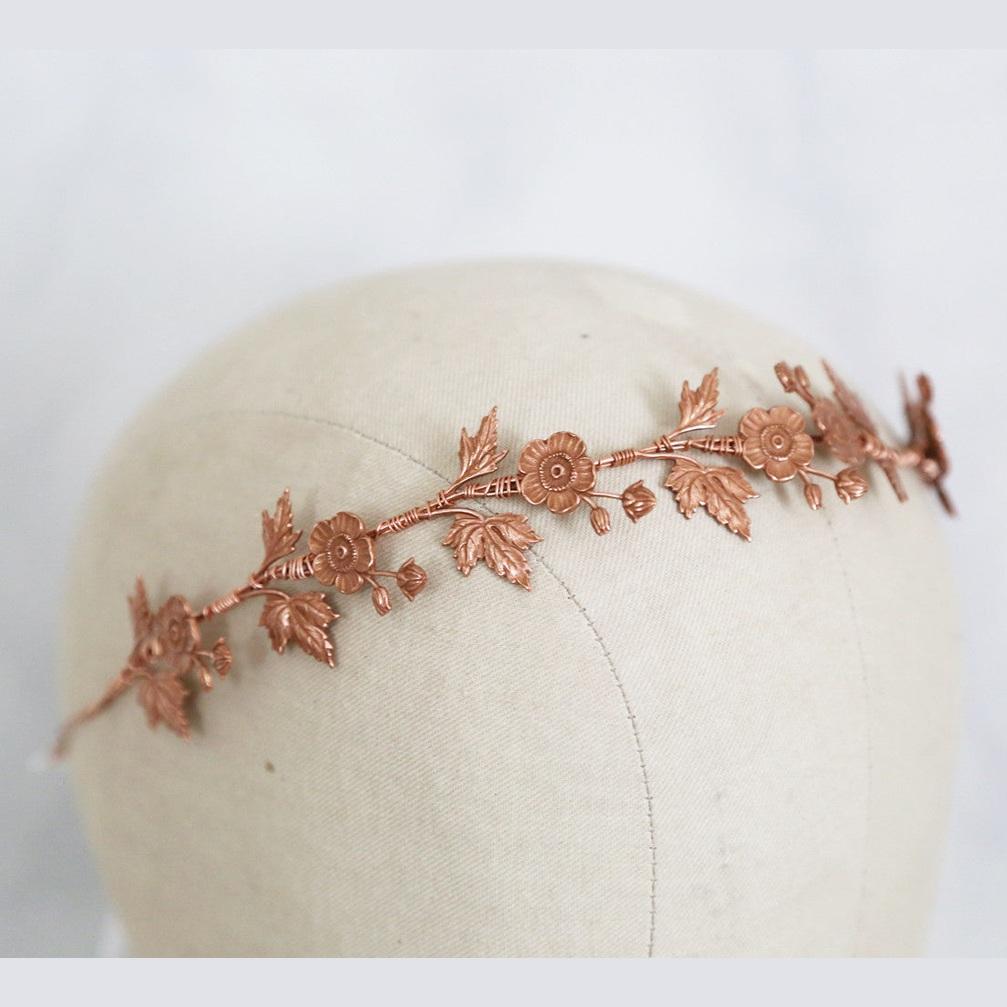 rose gold bridal headband