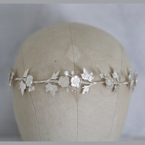 silver bridal headband