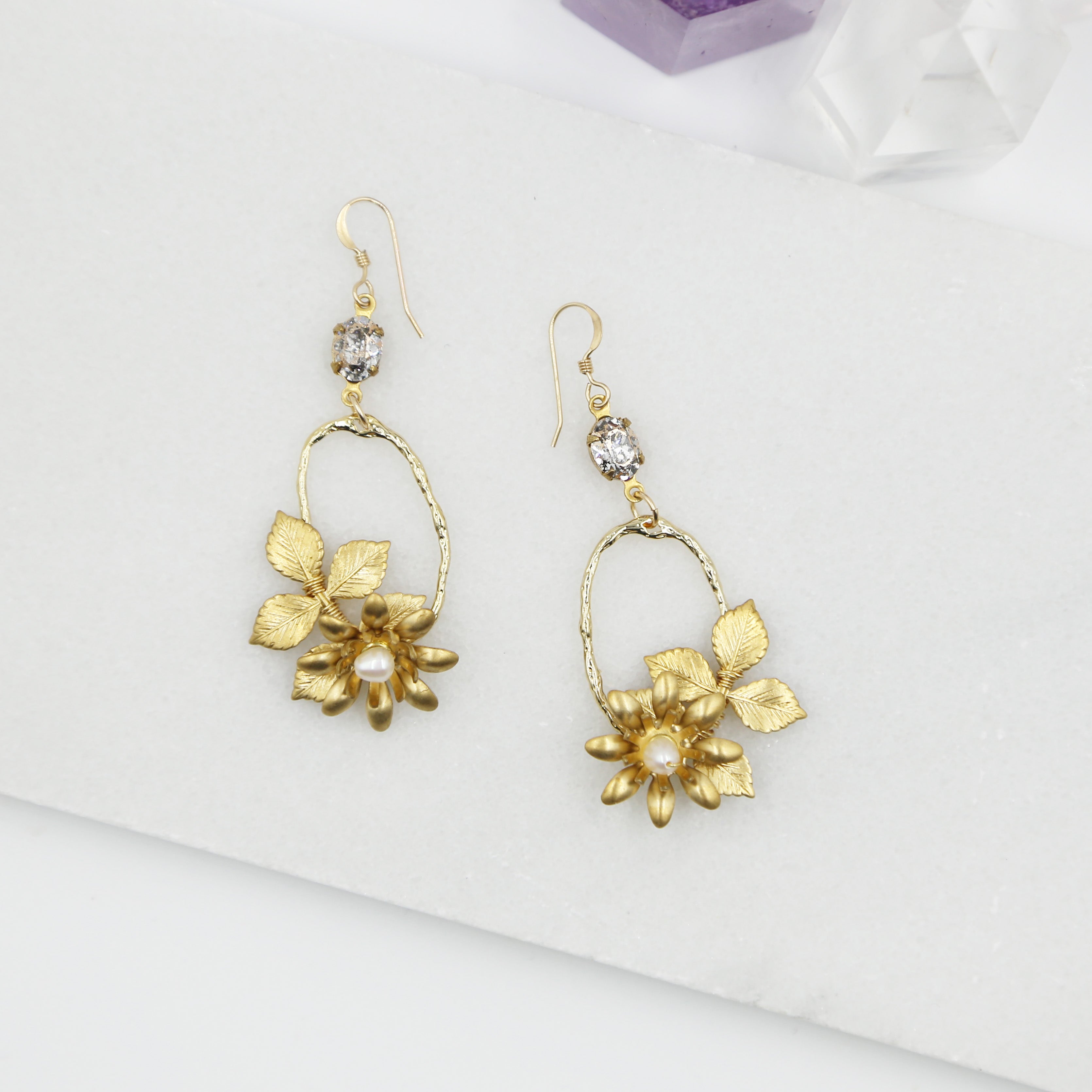 Woodland Floral Statement Earrings