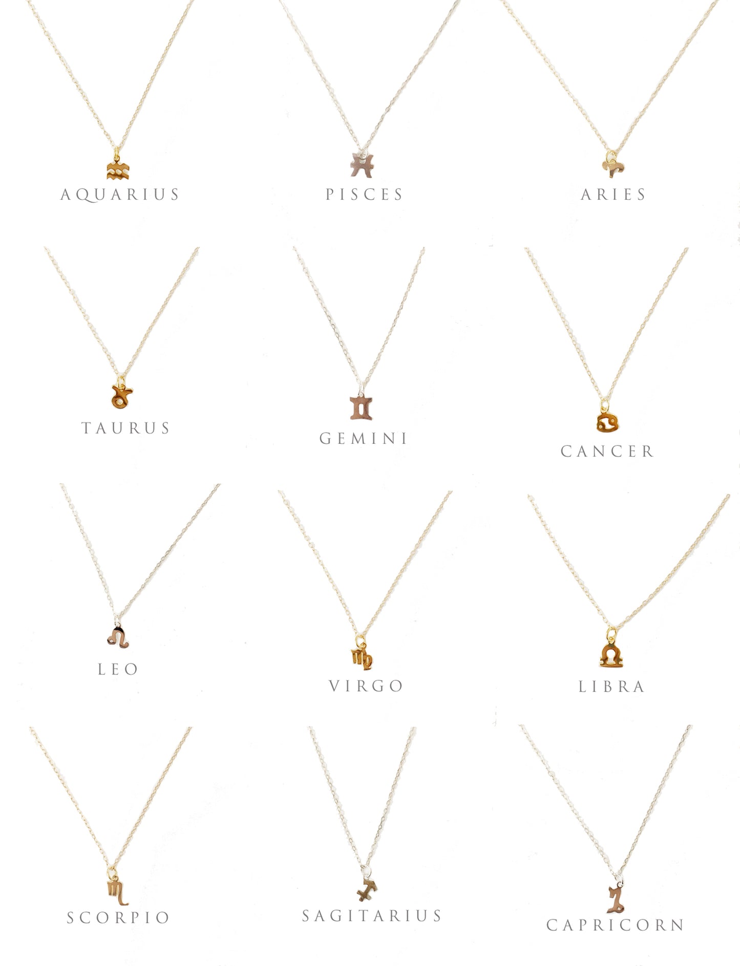 birthday zodiac necklace
