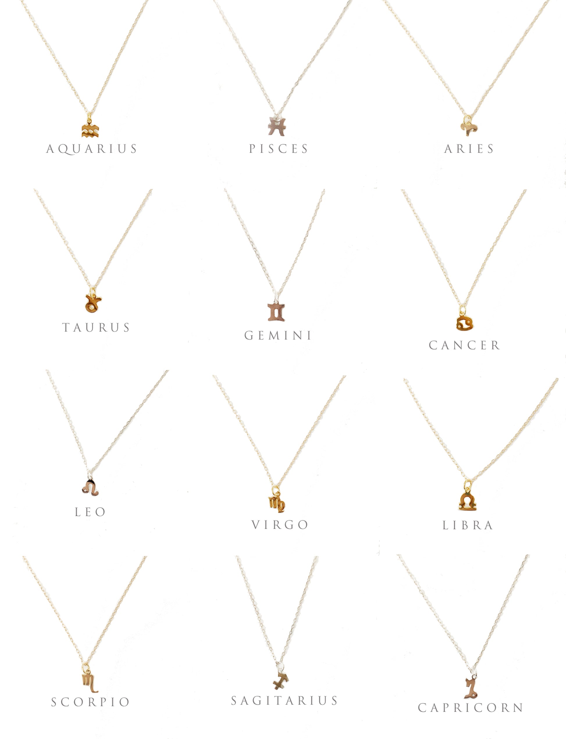 birthday zodiac necklace